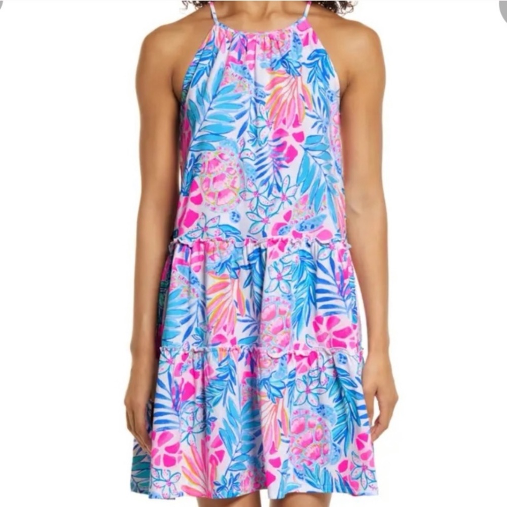 Lilly Evalyn Dress Resort White Rainforest Retreat Medium - Picture 7 of 7